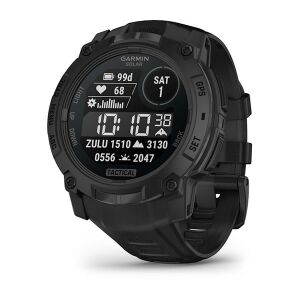 Garmin Instinct 3 Solar Tactical Edition fekete okosóra kijelzője időt és egészségügyi adatokat mutat - Okos eszköz
