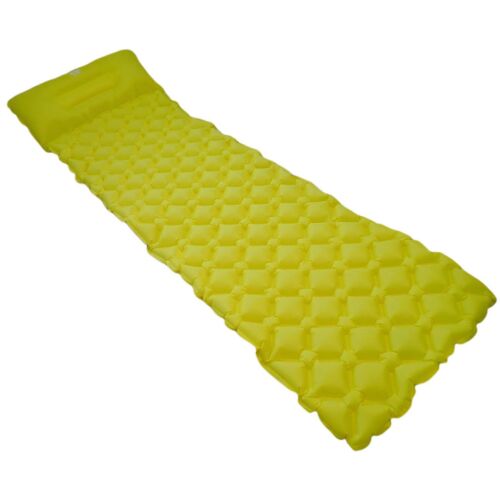 Acra L48-ZL sárga felfújható kemping matrac beépített párnával