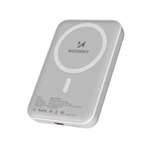 Wozinsky WRW349YWS Fehér MagSafe Kompatibilis Power Bank 10000mAh