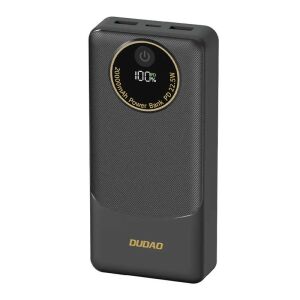 Dudao K12Pro powerbank 2xUSB-A és 1xUSB-C csatlakozással 20000mAh 22.5W PD - fekete