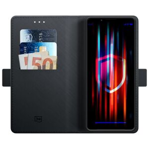 3mk Wallet könyvtok Sony Xperia 1 V - fekete, nyitva kártyatartókkal - 3MK