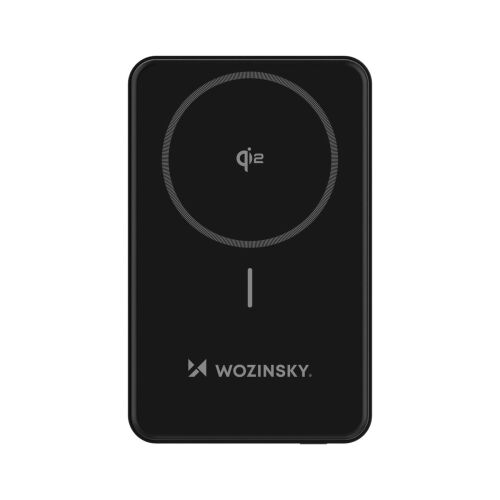 Wozinsky WLWP-10KA0Y3S powerbank 1xUSB-A és 1xUSB-C csatlakozással kitámasztóval 10000mAh 22.5W PD Qi2 - fekete
