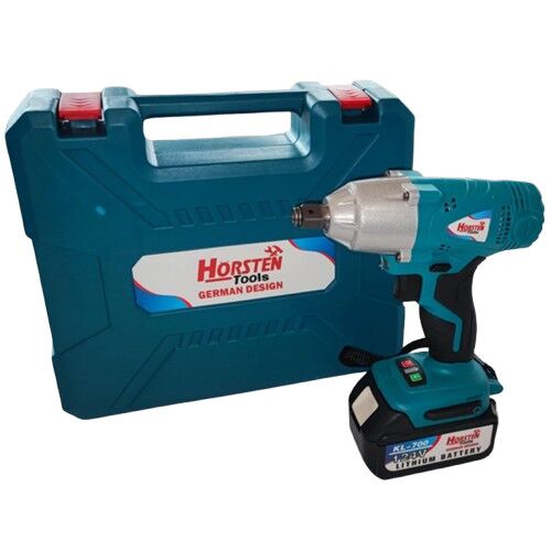 Hörsten Tools Akkumulátoros Ütvecsavarozó Készlet KL-700 – 124V, 2 db 3000 mAh Akkumulátorral, 19 &amp; 22 mm Dugókulccsal