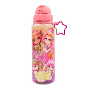 Бутилка за вода Nebulous Stars Hazelia & Petulia, 500ml, розова детска бутилка за вода със звездна щипка - Kulacs