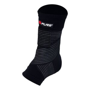 Pure 2 Improve Gestrickte Knöchelbandage – Größe S | Schwarz | Gummiband mit Klettverschluss