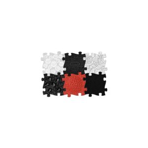 Orthopädische sensorische Puzzlematte Rot und Schwarz Set für Babys Muffik