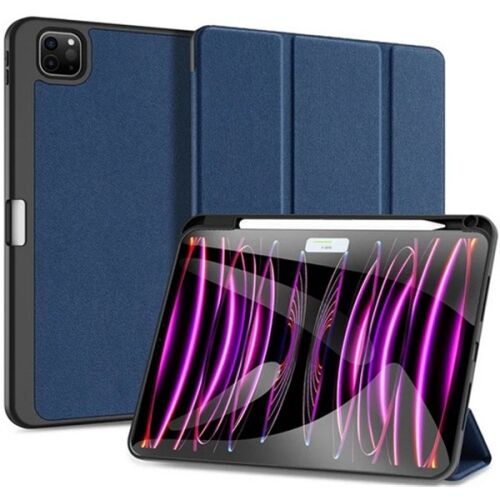 Dux Ducis Domo sötétkék Smart Case Apple iPad Pro 11 (2024) készülékhez, érintőceruza tartóval