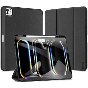 Apple iPad Pro 13 (2024), mappa tok, Smart Case, érintőceruza tartó, Dux Ducis Domo, fekete