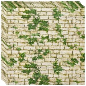 30 darabos SDEPOT® tapétalap készlet, 3 mm vastag, 70x77 cm méretű, tégla utánzat, levélminta