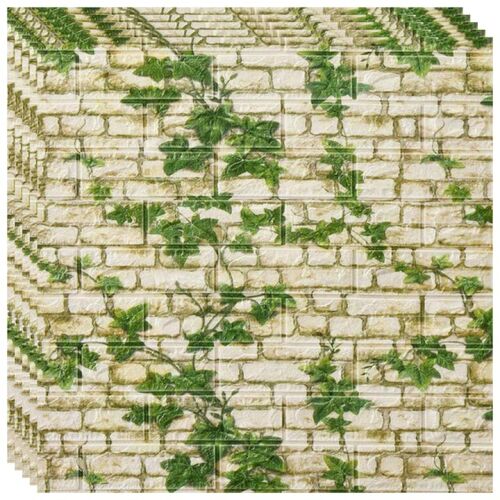 SDEPOT tégla mintás falpanelek levél mintával, 3D hab tapéta