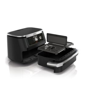 Ninja AF500EU kettős zónás forrólevegős fritőz kivehető elválasztóval és sütőrácsokkal - Ninja