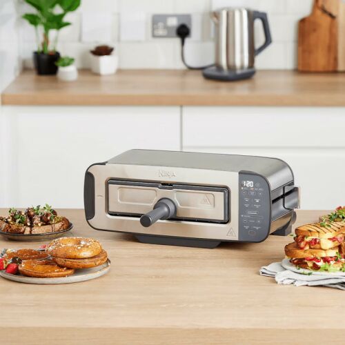 Ninja ST202EU 3in1 kenyérpirító, 2400W, 7 program, hőmérséklet-szabályozás, grill, kiolvasztás, újramelegítés, vízszintes működés, ezüst színű
