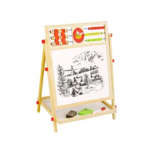 Cretă Abacus 2 în 1 cu tablă de lemn 146132775 - Planșe de desen