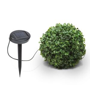 Garden of Eden Glob de Buxus Solar cu LED și Țăruș de Pământ - Lanternă solară