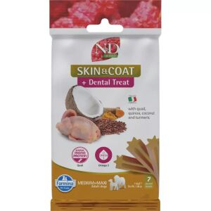 N&D Quinoa Dog Jutalomfalat Skin&coat Quail Adult Med&max 100g 131098855 - N&D