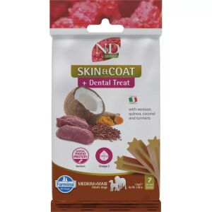 N&D Quinoa Dog Jutalomfalat Skin&coat Venison Adult Med&max 100g 131098974 - N&D
