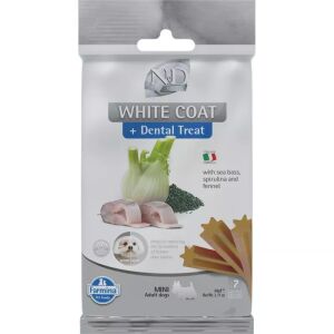 N&D White Dog Dental Jutalomfalat Sea bass,fennel,rice&spirulina Adult Mini 60g 131098976 - N&D