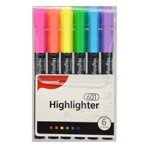 Monami 601 highlighter készlet, ferde hegyű, 6db 131099274 - Írószer
