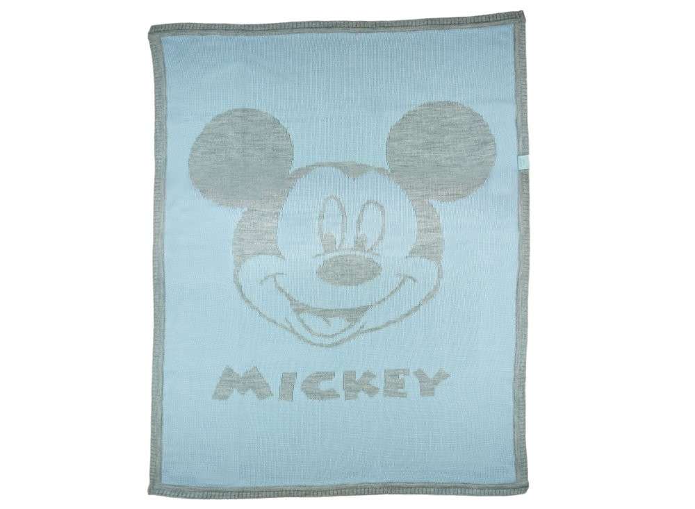 Disney kötött Takaró 75x100cm - Mickey Mouse - kék