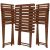 Foldable dark brown beechwood balcony set, 2 chairs and table folded