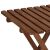 Close-up of dark brown wooden foldable balcony table