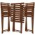Folding beech wood balcony set with 2 chairs and table, dark brown 131103823
