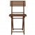 Folding beech wood balcony set with 2 chairs and table, dark brown 131103823