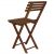 Folding beech wood balcony set with 2 chairs and table, dark brown 131103823