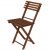 Folding beech wood balcony set with 2 chairs and table, dark brown 131103823