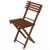 Folding beech wood balcony set with 2 chairs and table, dark brown 131103823