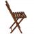 Folding beech wood balcony set with 2 chairs and table, dark brown 131103823