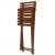 Folding beech wood balcony set with 2 chairs and table, dark brown 131103823
