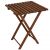 Folding beech wood balcony set with 2 chairs and table, dark brown 131103823