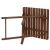 Folding beech wood balcony set with 2 chairs and table, dark brown 131103823