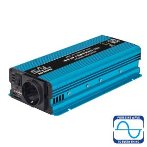 SAL SAI 500TS tiszta szinuszos feszültségátalakító, 500 W, inverter, 2,1 A USB gyorstöltő, gyermekzár 131105233 - Autóelektronika