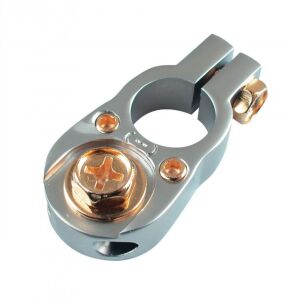 SAL SS 1116/N akkumulátor-csatlakozó, negatív pólus, M8 csavar, 16mm alátét, titánium 131105584 - Akkumulátor saru