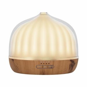 Home AD 500 aromadiffúzor, ultrahangos hidegpárásító, 500 ml kapacitás, önállóan is használható világítás, melegfehér fény, tartozék hálózati adapter