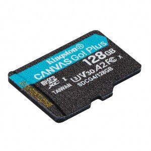 KINGSTON MicroSDXC 128GB Canvas Go Plus Gen4 200R A2 U3 V30 Adapter nélkül Memóriakártya