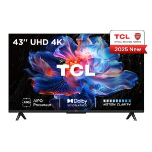 Telewizor TCL 43" 4K UHD LED 43V6C - Procesor AiPQ, Dolby Vision Atmos, Model 2025 - Artykuły techniczne i elektronika