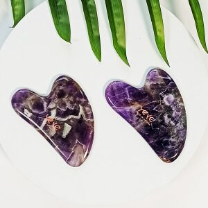 Gua Sha kő masszázshoz és relaxációhoz - lila ametiszt Yeye 131109490 - Arcmasszírozó