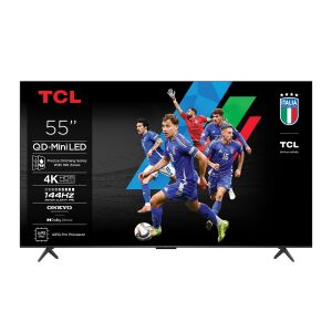TCL 55C6K 55 inch UHD Mini LED QLED TV cu meci de fotbal - TCL