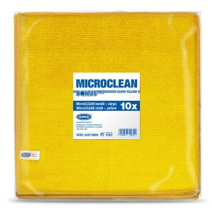 BonusPRO MicroCLEAN kendő sárga 10db/csg (5csg/karton) 131110586 - Mikroszálas törlőkendő