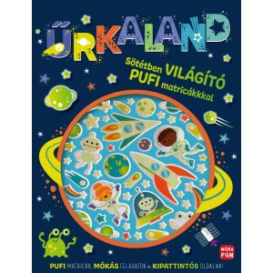 Kosmiczna przygoda - Książka do zabawy ze świecącymi naklejkami puchowymi 131110812 - Książka dla dzieci i młodzieży