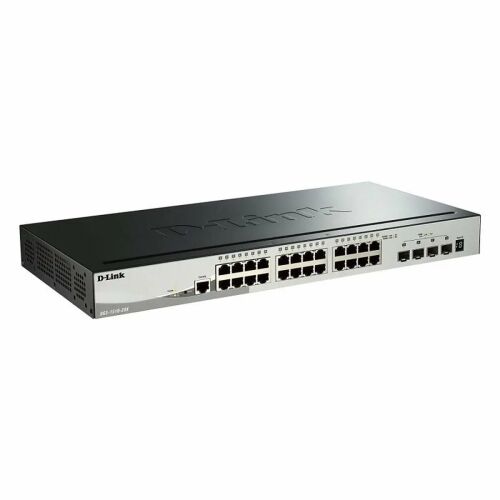 D-Link DGS-1510-28X/E 24-Portos Gigabit Smart Switch ferde nézet - Hálózati switch