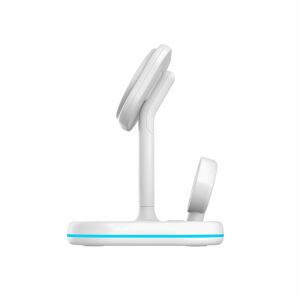 Tech-Protect QI15W-A27 3 az 1-ben Mágneses Vezeték Nélküli Töltő - iPhone, AirPods, Apple Watch - Fehér