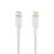 Belkin USB-C kábel, fehér, csatlakozók közelképe