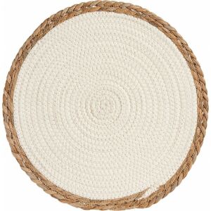 Suport Protecție pentru Masă Alb/Maro 35 x 1 x 35 cm Natural Alb 131131113 - Servete si naproane