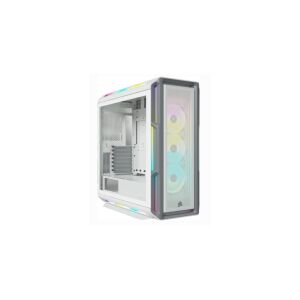 Corsair iCUE 5000T RGB Fehér PC Ház Szögletes Nézet - Corsair