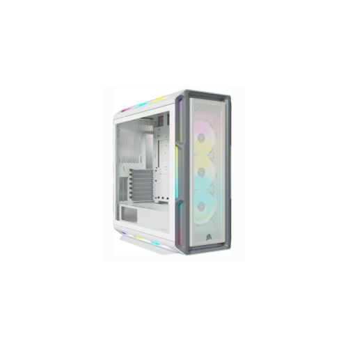 Corsair iCUE 5000T RGB Fehér PC Ház Szögletes Nézet