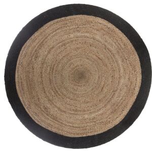 Teppich Atmosphera Schwarz Ø 120 cm Jute 131135435 - Wandpaneele & Wandaufkleber, Teppiche und Tischdecken